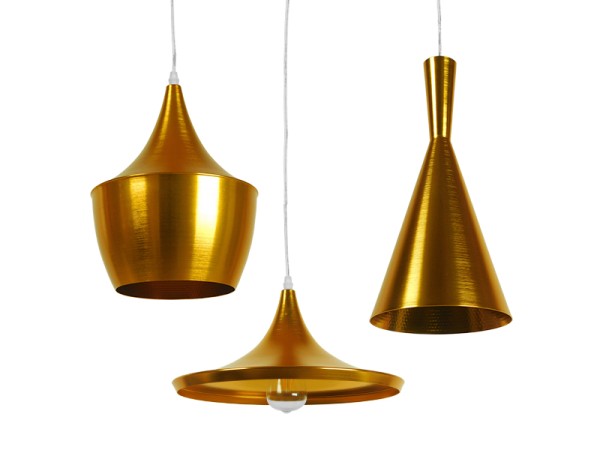 GLOBOSTAR® SHANGHAI 01678 Μοντέρνο Κρεμαστό Φωτιστικό Οροφής με Ντουί 3 x E27 AC 220-240V IP20 - Χρυσό - Μ79 x Π79 x Y38.5cm