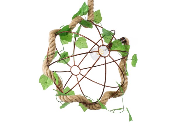 GLOBOSTAR® BRADLEY 01661 Vintage Κρεμαστό Φωτιστικό Οροφής με Ντουί 1 x E27 AC 220-240V IP20 - Πολύχρωμο - Μ42 x Π42 x Y42cm