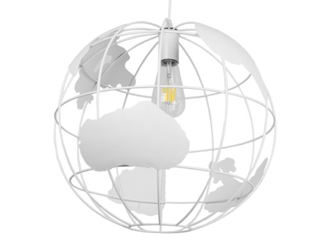 GLOBOSTAR® EARTH 01664 Vintage Κρεμαστό Φωτιστικό Οροφής με Ντουί 1 x E27 AC 220-240V IP20 - Λευκό - Μ40 x Π40 x Y40cm