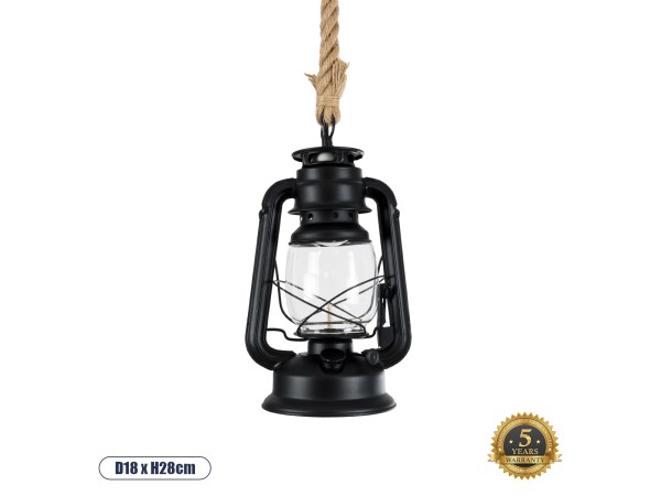 GLOBOSTAR® BARBAROSSA 01704 Vintage Κρεμαστό Φωτιστικό Οροφής με Ντουί 1 x E27 AC 220-240V IP20 - Μαύρο - Μ18 x Π18 x Υ28cm GLOBOSTAR® BARBAROSSA 01704 Vintage Κρεμαστό Φωτιστικό Οροφής με Ντουί 1 x E27 AC 220-240V IP20 - Μαύρο - Μ18 x Π18 x Υ28cm