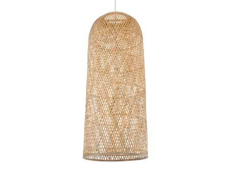 GLOBOSTAR® CALERO 01712 Boho Κρεμαστό Φωτιστικό Οροφής με Ντουί 1 x E27 AC 220-240V IP20 - Μπεζ - Μ40 x Π40 x Υ90cm