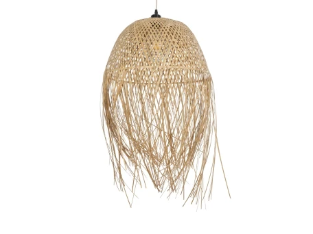 GLOBOSTAR® MANILA 01714 Boho Κρεμαστό Φωτιστικό Οροφής με Ντουί 1 x E27 AC 220-240V IP20 - Μπεζ - Μ45 x Π45 x Υ60cm