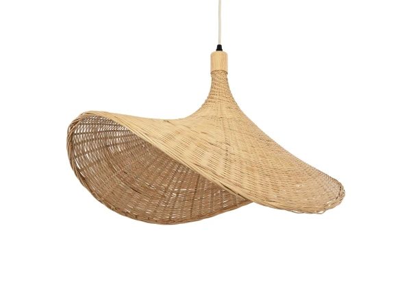 GLOBOSTAR® CUBA 01721 Boho Κρεμαστό Φωτιστικό Οροφής με Ντουί 1 x E27 AC 220-240V IP20 - Μπεζ - Μ64 x Π48 x Υ41cm