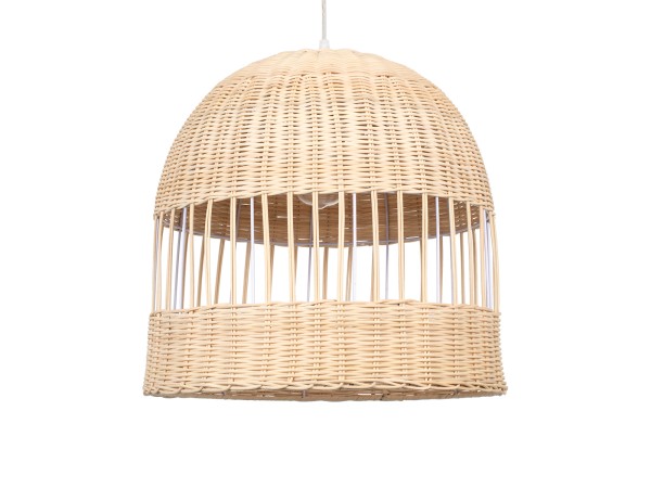 GLOBOSTAR® LUCIA 01725 Boho Κρεμαστό Φωτιστικό Οροφής με Ντουί 1 x E27 AC 220-240V IP20 - Μπεζ - Μ40 x Π40 x Y34cm