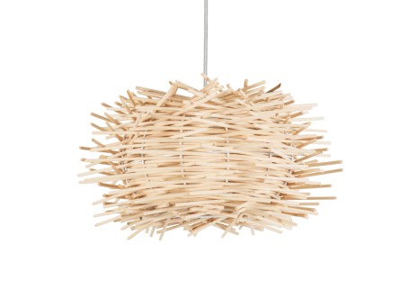 GLOBOSTAR® MINORCA 01729 Boho Κρεμαστό Φωτιστικό Οροφής με Ντουί 1 x E27 AC 220-240V IP20 - Μπεζ - Μ30 x Π30 x Υ18cm