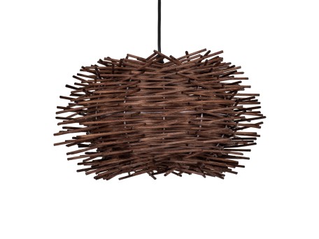 GLOBOSTAR® MINORCA 01733 Boho Κρεμαστό Φωτιστικό Οροφής με Ντουί 1 x E27 AC 220-240V IP20 - Καφέ - Μ35 x Π35 x Υ23cm
