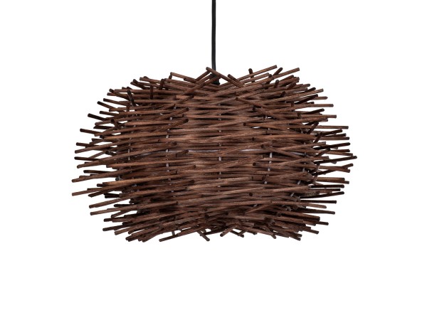 GLOBOSTAR® MINORCA 01733 Boho Κρεμαστό Φωτιστικό Οροφής με Ντουί 1 x E27 AC 220-240V IP20 - Καφέ - Μ35 x Π35 x Υ23cm