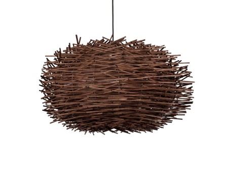 GLOBOSTAR® MINORCA 01734 Boho Κρεμαστό Φωτιστικό Οροφής με Ντουί 1 x E27 AC 220-240V IP20 - Καφέ - Μ60 x Π60 x Y35cm