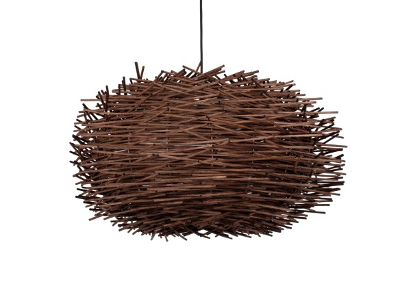 GLOBOSTAR® MINORCA 01734 Boho Κρεμαστό Φωτιστικό Οροφής με Ντουί 1 x E27 AC 220-240V IP20 - Καφέ - Μ60 x Π60 x Y35cm