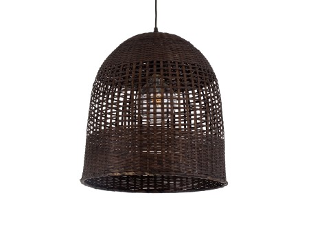 GLOBOSTAR® BORA-BORA 01736 Boho Κρεμαστό Φωτιστικό Οροφής με Ντουί 1 x E27 AC 220-240V IP20 - Καφέ - Μ42 x Π42 x Y44cm