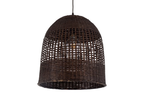 GLOBOSTAR® BORA-BORA 01736 Boho Κρεμαστό Φωτιστικό Οροφής με Ντουί 1 x E27 AC 220-240V IP20 - Καφέ - Μ42 x Π42 x Y44cm