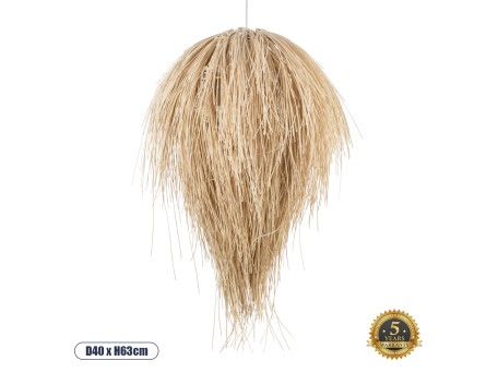 GLOBOSTAR® ARCHIPELAGO 01749 Boho Κρεμαστό Φωτιστικό Οροφής με Ντουί 1 x E27 AC 220-240V IP20 - Μπεζ - Μ40 x Π40 x Υ63cm