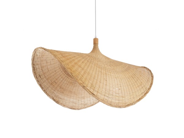 GLOBOSTAR® CUBA 01769 Boho Κρεμαστό Φωτιστικό Οροφής με Ντουί 1 x E27 AC 220-240V IP20 - Μπεζ - Μ100 x Π100 x Υ55cm