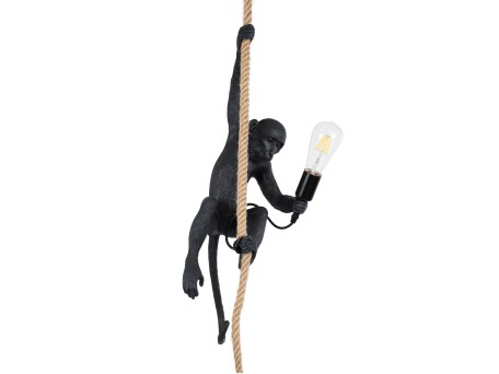 GLOBOSTAR® APES 01801 Μοντέρνο Κρεμαστό Φωτιστικό Οροφής με Ντουί 1 x E27 AC 220-240V IP20 - Μαύρο & Μπεζ - Μ26 x Π28 x Υ69cm