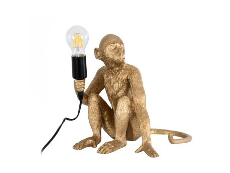 GLOBOSTAR® APES 01809 Μοντέρνο Επιτραπέζιο Φωτιστικό Πορτατίφ με Ντουί 1 x E27 AC 220-240V IP20 - Χρυσό - Μ30 x Π27 x Υ30cm