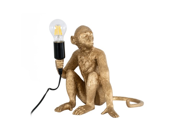 GLOBOSTAR® APES 01809 Μοντέρνο Επιτραπέζιο Φωτιστικό Πορτατίφ με Ντουί 1 x E27 AC 220-240V IP20 - Χρυσό - Μ30 x Π27 x Υ30cm