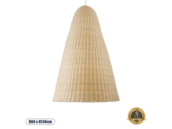 GLOBOSTAR® MAHANA 01827 Boho Κρεμαστό Φωτιστικό Οροφής με Ντουί 1 x E27 AC 220-240V IP20 - Μπεζ - Μ80 x Π80 x Υ130cm