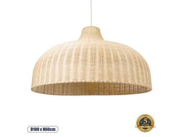 GLOBOSTAR® AFURU 01829 Boho Κρεμαστό Φωτιστικό Οροφής με Ντουί 1 x E27 AC 220-240V IP20 - Μπεζ - Μ100 x Π100 x Υ60cm GLOBOSTAR® AFURU 01829 Boho Κρεμαστό Φωτιστικό Οροφής με Ντουί 1 x E27 AC 220-240V IP20 - Μπεζ - Μ100 x Π100 x Υ60cm