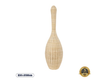 GLOBOSTAR® PARADIS 01843 Boho Επιδαπέδιο Φωτιστικό με Ντουί 1 x E27 AC 220-240V IP20 - Μπεζ - Μ30 x Π30 x Υ100cm