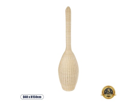 GLOBOSTAR® PARADIS 01845 Boho Επιδαπέδιο Φωτιστικό με Ντουί 1 x E27 AC 220-240V IP20 - Μπεζ - Μ40 x Π40 x Υ150cm