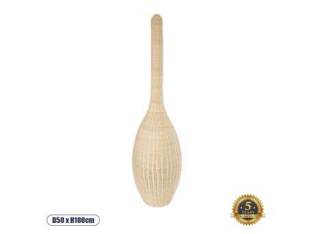 GLOBOSTAR® PARADIS 01846 Boho Επιδαπέδιο Φωτιστικό με Ντουί 1 x E27 AC 220-240V IP20 - Μπεζ - Μ50 x Π50 x Υ180cm