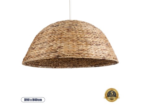 GLOBOSTAR® MANGATA 01848 Boho Κρεμαστό Φωτιστικό Οροφής με Ντουί 1 x E27 AC 220-240V IP20 - Καφέ - Μ90 x Π90 x Υ40cm