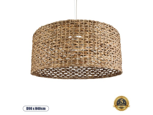GLOBOSTAR® MANGATA 01850 Boho Κρεμαστό Φωτιστικό Οροφής με Ντουί 1 x E27 AC 220-240V IP20 - Καφέ - Μ90 x Π90 x Υ40cm GLOBOSTAR® MANGATA 01850 Boho Κρεμαστό Φωτιστικό Οροφής με Ντουί 1 x E27 AC 220-240V IP20 - Καφέ - Μ90 x Π90 x Υ40cm