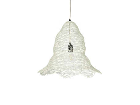 GLOBOSTAR® KENTUCKY 01889 Vintage Κρεμαστό Φωτιστικό Οροφής με Ντουί 1 x E27 AC 220-240V IP20 - Λευκό - Μ50 x Π50 x Υ48cm