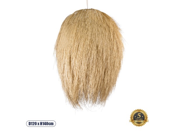 GLOBOSTAR® ARCHIPELAGO 01914 Boho Κρεμαστό Φωτιστικό Οροφής με Ντουί 1 x E27 AC 220-240V IP20 - Μπεζ - Μ120 x Π120 x Υ140cm