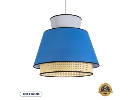 GLOBOSTAR® SAIGE 01918 Boho Κρεμαστό Φωτιστικό Οροφής με Ντουί 1 x E27 AC 220-240V IP20 - Πολύχρωμο - Μ50 x Π50 x Υ45cm