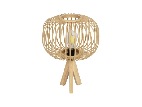GLOBOSTAR® CHORD 01990 Boho Επιτραπέζιο Φωτιστικό Πορτατίφ με Ντουί 1 x E27 AC 220-240V IP20 - Μπεζ - Μ31 x Π31 x Υ43cm