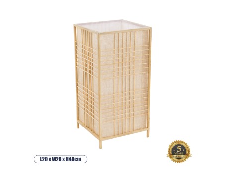 GLOBOSTAR® JUNIE 01997 Boho Επιδαπέδιο Φωτιστικό Πορτατίφ με Ντουί 1 x E27 AC 220-240V IP20 - Μπεζ - Μ20 x Π20 x Υ40cm