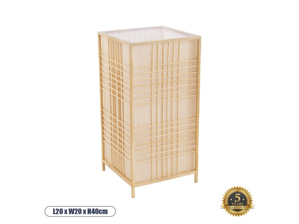 GLOBOSTAR® JUNIE 01997 Boho Επιδαπέδιο Φωτιστικό Πορτατίφ με Ντουί 1 x E27 AC 220-240V IP20 - Μπεζ - Μ20 x Π20 x Υ40cm