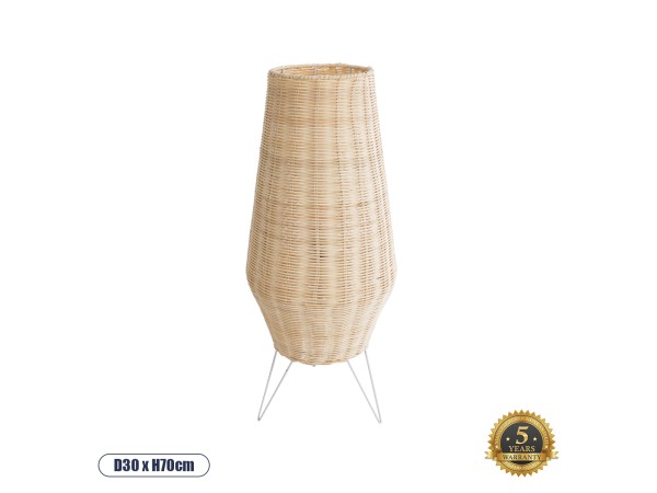 GLOBOSTAR® BOLSON 02012 Boho Επιδαπέδιο Φωτιστικό με Ντουί 1 x E27 AC 220-240V IP20 - Μπεζ & Λευκό - Μ30 x Π30 x Υ70cm GLOBOSTAR® BOLSON 02012 Boho Επιδαπέδιο Φωτιστικό με Ντουί 1 x E27 AC 220-240V IP20 - Μπεζ & Λευκό - Μ30 x Π30 x Υ70cm