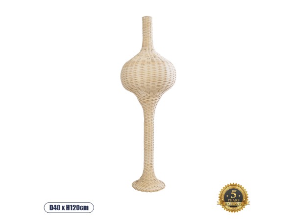 GLOBOSTAR® ALADDIN 02050 Boho Επιδαπέδιο Φωτιστικό με Ντουί 1 x E27 AC 220-240V IP20 - Μπεζ - Μ40 x Π40 x Υ120cm