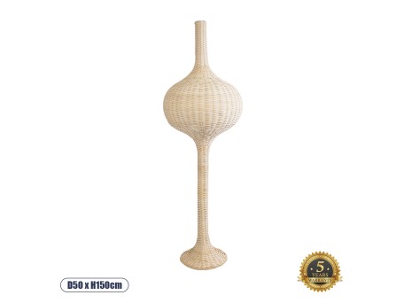 GLOBOSTAR® ALADDIN 02051 Boho Επιδαπέδιο Φωτιστικό με Ντουί 1 x E27 AC 220-240V IP20 - Μπεζ - Μ40 x Π40 x Υ150cm