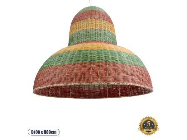 GLOBOSTAR® CABALLEROS 02059 Boho Κρεμαστό Φωτιστικό Οροφής με Ντουί 1 x E27 AC 220-240V IP20 - Πολύχρωμο - Μ100 x Π100 x Υ80cm GLOBOSTAR® CABALLEROS 02059 Boho Κρεμαστό Φωτιστικό Οροφής με Ντουί 1 x E27 AC 220-240V IP20 - Πολύχρωμο - Μ100 x Π100 x Υ80cm