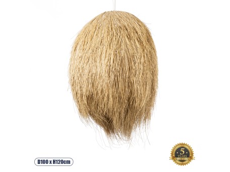 GLOBOSTAR® ARCHIPELAGO 02067 Boho Κρεμαστό Φωτιστικό Οροφής με Ντουί 1 x E27 AC 220-240V IP20 - Μπεζ - Μ100 x Π100 x Υ120cm