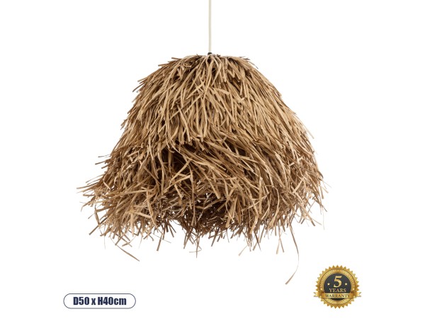 GLOBOSTAR® GUADELOUPE 02157 Boho Κρεμαστό Φωτιστικό Οροφής με Ντουί 1 x E27 AC 220-240V IP20 - Μπεζ - Μ50 x Π50 x Υ40cm GLOBOSTAR® GUADELOUPE 02157 Boho Κρεμαστό Φωτιστικό Οροφής με Ντουί 1 x E27 AC 220-240V IP20 - Μπεζ - Μ50 x Π50 x Υ40cm