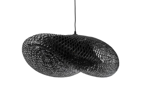 GLOBOSTAR® MEXICO 02202 Boho Κρεμαστό Φωτιστικό Οροφής με Ντουί 1 x E27 AC 220-240V IP20 - Μαύρο - Μ85 x Π50 x Υ30cm
