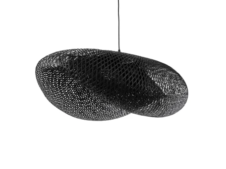 GLOBOSTAR® MEXICO 02203 Boho Κρεμαστό Φωτιστικό Οροφής με Ντουί 1 x E27 AC 220-240V IP20 - Μαύρο - Μ100 x Π62 x Υ33cm