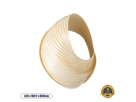 GLOBOSTAR® SALREL 02224 Boho Φωτιστικό Τοίχου - Απλίκα με Ντουί 1 x E27 AC 220-240V IP20 - Μπεζ - Μ30 x Π22 x Υ38cm