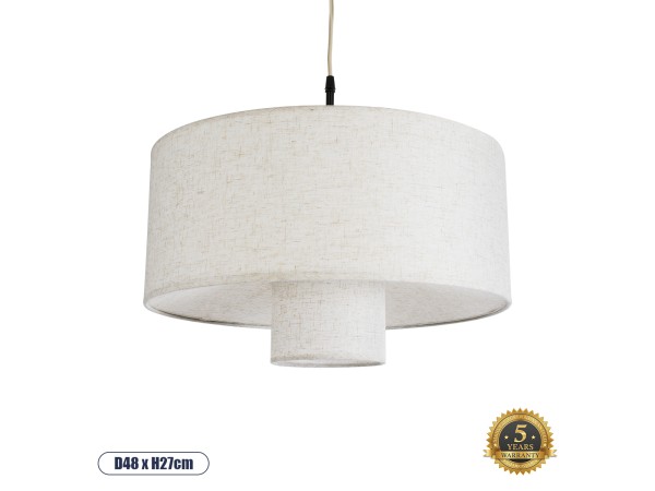 GLOBOSTAR® MARIGOLD 02226 Boho Κρεμαστό Φωτιστικό Οροφής με Ντουί 1 x E27 AC 220-240V IP20 - Λευκό - Μ48 x Π48 x Υ27cm GLOBOSTAR® MARIGOLD 02226 Boho Κρεμαστό Φωτιστικό Οροφής με Ντουί 1 x E27 AC 220-240V IP20 - Λευκό - Μ48 x Π48 x Υ27cm