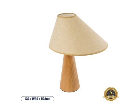 GLOBOSTAR® KAUAI 02229 Boho Επιτραπέζιο Φωτιστικό Πορτατίφ με Ντουί 1 x E27 AC 220-240V IP20 - Μπεζ - Μ38 x Π30 x Υ48cm