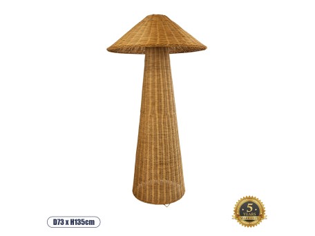 GLOBOSTAR® PERU 02235 Boho Επιδαπέδιο Φωτιστικό με Ντουί 1 x E27 AC 220-240V IP20 - Μπεζ - Μ73 x Π73 x Υ135cm