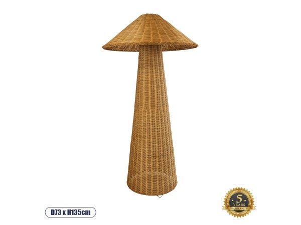 GLOBOSTAR® PERU 02235 Boho Επιδαπέδιο Φωτιστικό με Ντουί 1 x E27 AC 220-240V IP20 - Μπεζ - Μ73 x Π73 x Υ135cm