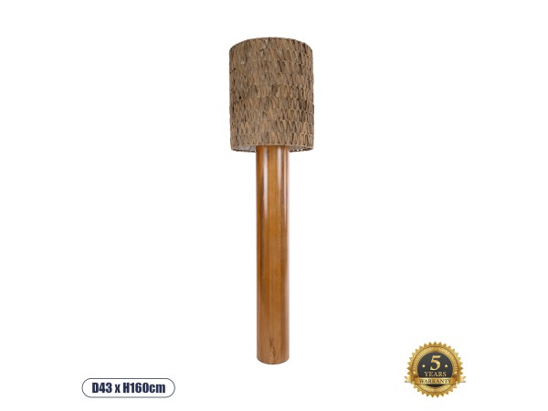 GLOBOSTAR® NIIHAU 02237 Μοντέρνο Επιδαπέδιο Φωτιστικό με Ντουί 1 x E27 AC 220-240V IP20 - Καφέ - Μ43 x Π43 x Υ160cm