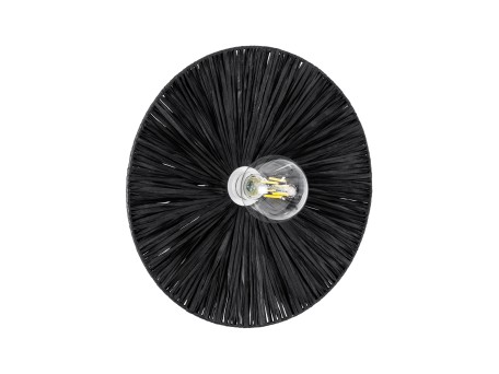 GLOBOSTAR® COLOMBO 02279 Boho Φωτιστικό Τοίχου - Απλίκα με Ντουί 1 x E27 AC 220-240V IP20 - Μαύρο - Μ40 x Π40 x Υ9cm