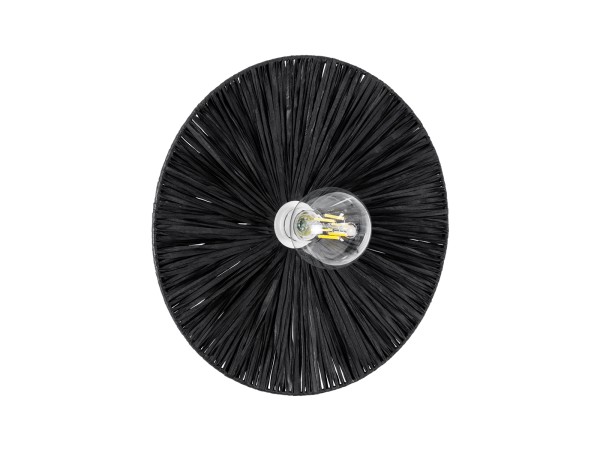 GLOBOSTAR® COLOMBO 02279 Boho Φωτιστικό Τοίχου - Απλίκα με Ντουί 1 x E27 AC 220-240V IP20 - Μαύρο - Μ40 x Π40 x Υ9cm