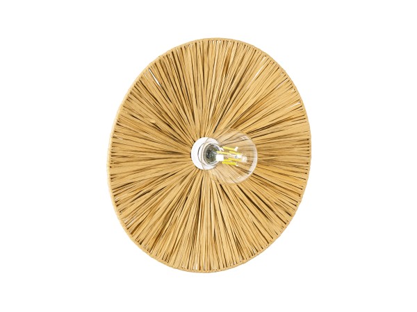 GLOBOSTAR® COLOMBO 02283 Boho Φωτιστικό Τοίχου - Απλίκα με Ντουί 1 x E27 AC 220-240V IP20 - Μπεζ - Μ40 x Π40 x Υ9cm